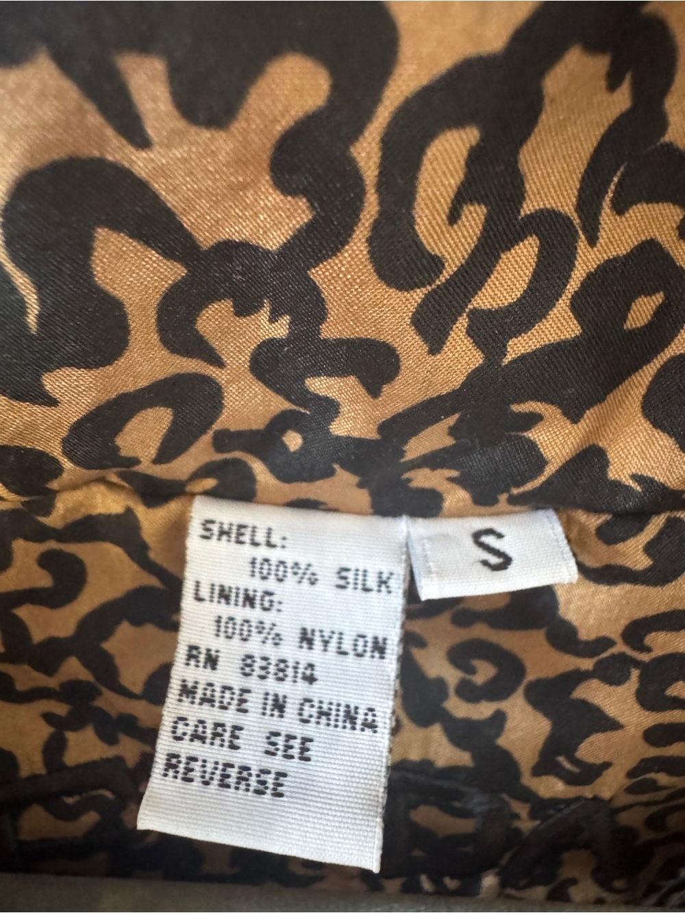 Fuda International Vintage 100% Silk Leopard Bomber Jacket
Size Small - Picture 8 of 9